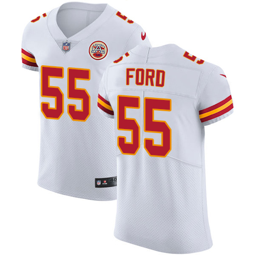 Nike Chiefs #55 Dee Ford White Men's Stitched NFL Vapor Untouchable Elite Jersey - Click Image to Close